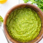 Green sauce without spoon