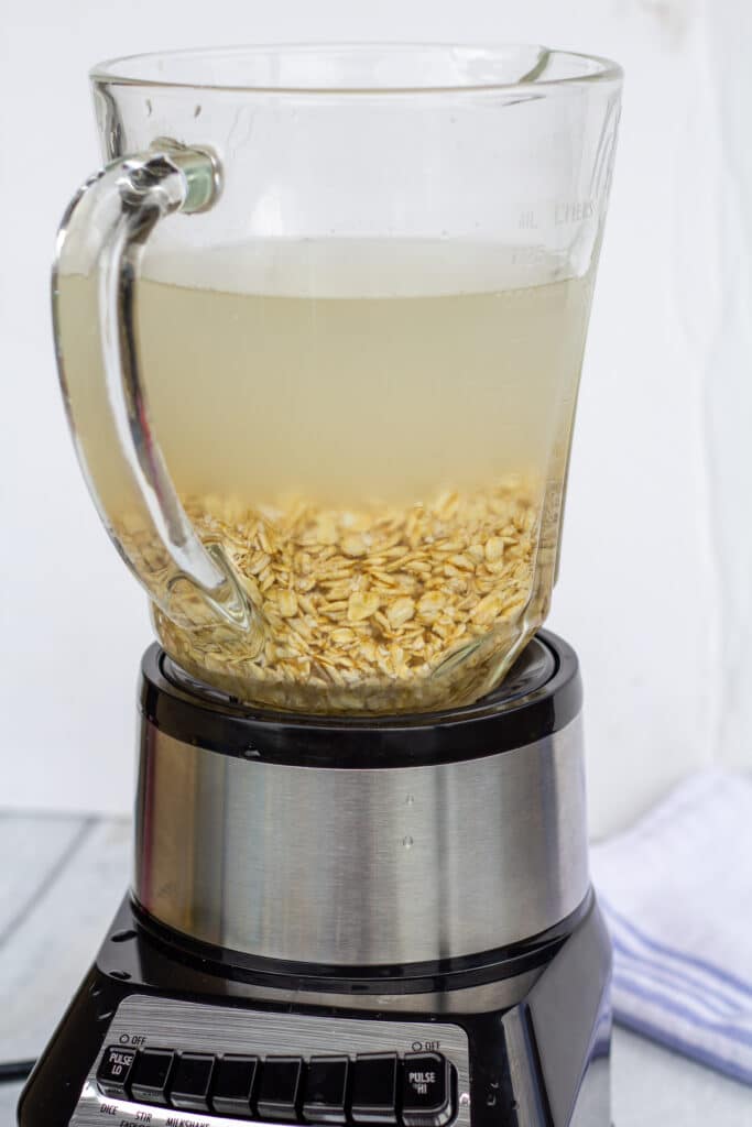 oats and water in a blender