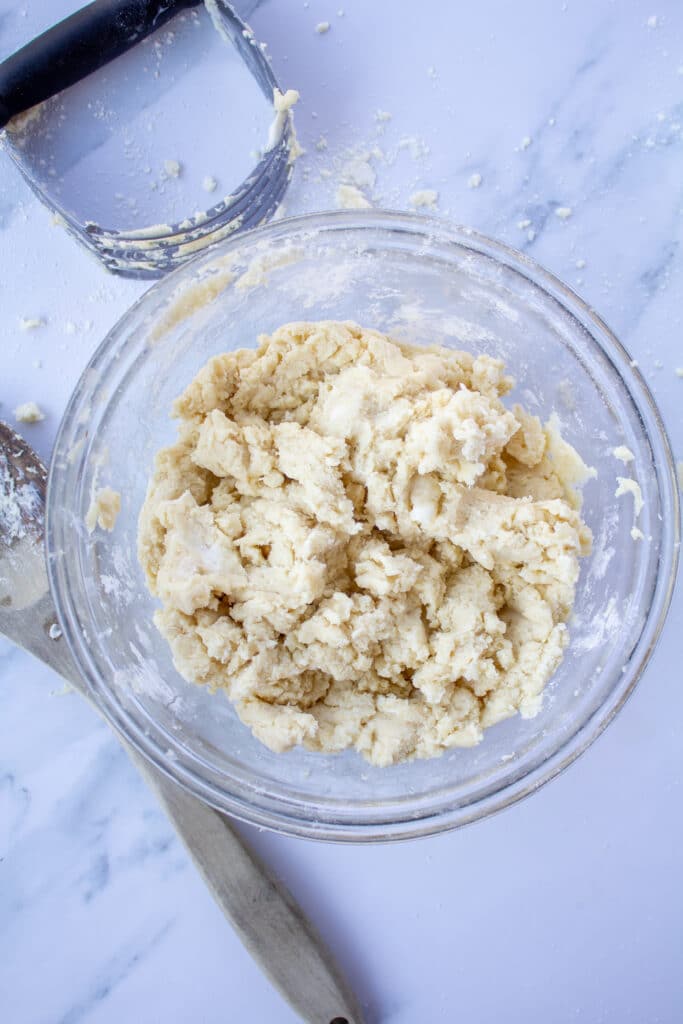 Flour, cream, butter, all stirred together