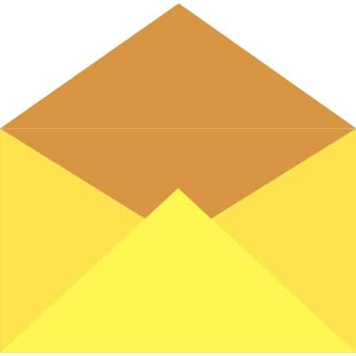 yellow graphic envelope