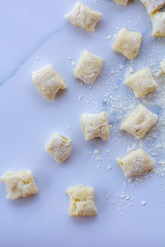 gnocchi pasta on a counter