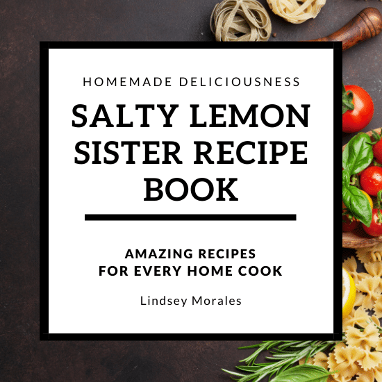 an image with the caption, "Salty Lemon Sister Recipe Book"