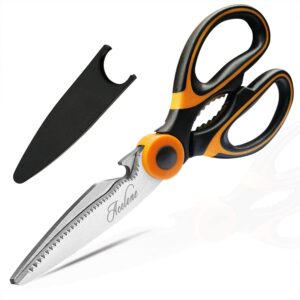 Black and orange heavy duty kitchen shears