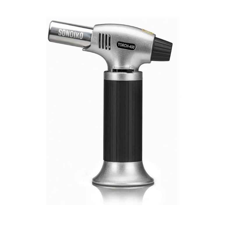 black and silver kitchen torch