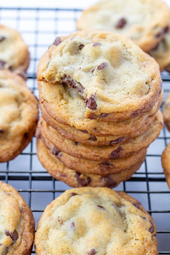 stack of cookies on a cooling rack